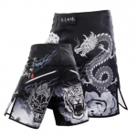 MMA UFC Hiina Tiiger Draakon L&otilde;vi Muay Thai L&uuml;hikesed P&uuml;ksid Kickboxing Poks Unisex Mehed Naised Laps Kiiresti Kuivav Tr&uuml;kitud Elastne Treening XXS