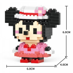 Disney Anime printsesside ehitusklotsid Stitch Mickey Mouse miniatuursed tegevuskujukesed Klotsid M&auml;nguasjad Tellised Kokkupandavad M&auml;nguasjad Laste kingitused With Box