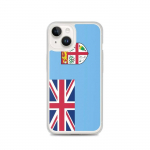 Coque pour iPhone - PIXELFORMA - iPhone 14 - Drapeau des Fidji - Silikoonist supp - Design l&eacute;ger