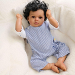 Realistlikud Reborn Nukud Arianna 50cm Riidest Keha Cosplay Poiss Elus Beebi Taass&uuml;nni Nukk Triibuliste Traksip&uuml;kstega K&auml;sitsi Juurutatud Juuksed Vasts&uuml;ndinud Nukud Lastele cloth body