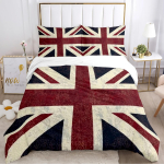 USA UK Riigilipu Digitaalne Pol&uuml;ester Tekikott Voodipesukomplektid Pehme Tekikott ja Padjap&uuml;&uuml;rid Teismelistele &Uuml;hekohaline/Kahekohaline/Queen/King US Twin(172x218cm)