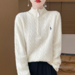 Naiste ka&scaron;miirkampsun Qinghe ka&scaron;miir 30% ka&scaron;miir 70% vill s&uuml;gis-talvine pullover soe ja moekas XL soe valge v&auml;rv