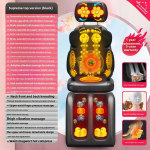 Uuendatud elektriline massaažitool kogu keha s&otilde;tkumiseks kaelale, seljale, v&ouml;&ouml;kohale, jalgadele, infrapunak&uuml;te, vibratsioon, shiatsu, padi, iste, l&otilde;&otilde;gastus US Plug