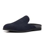 Disainer Uued Meeste Must SININE Pooltossud Kingad Vabaaja Suede PU Nahast Mules Mokassiinid Hingavad Loafers Zapatos Hombre 39 black