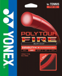 YONEX Poly Tour Fire 120 Tennisekeeled PTGF120 Punane (1,20 mm)