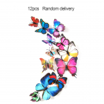 12 tk 3D PVC magnetiga liblikas DIY seinakleebis eemaldatavad k&uuml;lmkapi magnetid