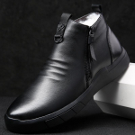 Meeste kingad Ehtne nahk 100% villane vooder Talvine Super Soe V&auml;lisjalatsid Pahkluusaapad Lumesaapad Meeste Chelsea kingad Vabaajajalatsid 38