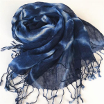 Retro Tie-Dye, Personaalne Mitmek&uuml;lgne Kirjanduslik Sool, Pikk P&auml;ikesekindel Siidist Sall Naiste Suvine Linane Sall sinine