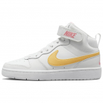 Nike Court Borough Mid 2 GS Valge Topaas Kuld Laste Tennised Summit-White Coral-Chalk CD7782-112 37.5