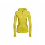 Adidas Stella McCartney Tpa Ls C.r. Triibulise Prindiga Logoga T&otilde;mblukuga Kapuutsijakk Naiste &Uuml;ler&otilde;ivad Kollane HG6860 XS