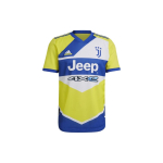 Adidas triibuline l&uuml;hikeste varrukatega jalgpallis&auml;rk Juventus teine v&otilde;&otilde;rsil m&auml;ngija versioon meeste s&auml;rk kollane GM7175 S blue