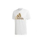 Adidas Universaalne fooliummetallik kirjadega l&uuml;hikeste varrukatega t-s&auml;rk Meeste pealisr&otilde;ivad Valge GE4700 L