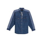 Adidas Originals X Ivy Park &Uuml;hiselt Br&auml;nditud Triibuline &Uuml;hev&auml;rviline Teksaspluus Unisex Topid Sinine H61704 XS