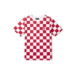 Vans Klassikaline ruuduline &uuml;mmarguse kaelusega vabaaja l&uuml;hikeste varrukatega T-s&auml;rk Unisex Top Punane VN0A3ZNZIZQ XL