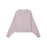 Nike &Uuml;hev&auml;rvilise logoga &uuml;mmarguse kaelusega pikkade varrukatega dressipluus Naistele dressipluus Valge Platinum Lilla DQ5762-019 XL