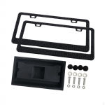 2 Pack Car License Plate Holder for Women in Durable Stainless Steel Black