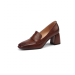 Mood 2025 Kevad Uued EHTSA NAHK Naiste Kingad VABA AEG Naiste Slip-On Madalad Kingad Ruudukujulise Varbaga Kontsad Kingad Naistele Zapatos De Mujer 34 pruun