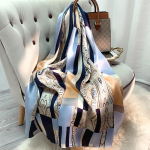 100% Ehtne Siidist Sallid Peakatted Naistele Tr&uuml;kitud Hangzhou Looduslik Siid Pikk Sall Suvine Luksuslik Disain Puhtast Siidist Foulard Femme 170x53cm gray