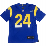 Nike NFL Koost&ouml;&ouml; T-s&auml;rk RAPP Rams 24 Mugav Lihtne Pullover L&uuml;hikeste Varrukatega Laste Topid Sinine 3Z1B7N1P9---RAMTR M