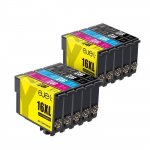 16XL Cartouches d'encre EJET 10 Pack Compatibles pour Epson 16XL pour Epson WorkForce WF-2750DWF WF-2760DWF WF-2660DWF WF-2650DWF