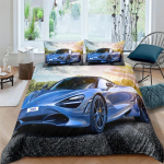 Voodipesukomplekt 2/3 tk 3D v&otilde;idus&otilde;iduauto tr&uuml;kiga Tekikott Komplekt Pol&uuml;ester Tekikate Padjap&uuml;&uuml;r &Uuml;ksik Queen Twin King Suurus Poistele Meestele AU Single(140x210cm)