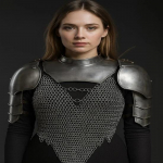 Keskaegne daam-r&uuml;&uuml;tel terasest rinnaplaat-kiiver SCA LARP Cosplay kost&uuml;&uuml;m Kingitus emale, &otilde;ele, s&otilde;brannale, naisele