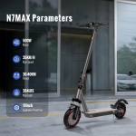 N7MAX Elektriroller 500W Mootor 36v12.5ah 35KM/H Maksimaalne kiirus 35KM Pikk s&otilde;iduulatus 10 tolli Amordiga APP Escooter must