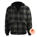 Soe Paks Fleece Ruuduline S&auml;rkjakk Meestele Talvine Sherpa Voodriga Kapuutsiga Flanell-s&auml;rgid Jakk Taskutega Meeste Tuulekindlad Lukuga Jakk Kapuutsiga S black