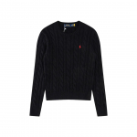 Klassikaline kootud &uuml;mara kaelusega kampsun tikandiga s&uuml;gis-talv trendikas uus kampsun S