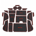 Auto lisatarvik Nissan ARIYA jaoks Ukse soonepadi Padi Kummimatt Tarvikud Joogitopsi hoiualuse matt valge