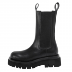 Naiste s&uuml;gissaapad platvorm Chelsea Boot kevadised veisenahast papud Moodsad naistele paksu p&otilde;hjaga must bootie998 35