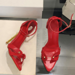 Moodsad Liyke Leopardimustriga Ankelrihmaga Stilettod Sandaalid Naiste Peokleit Kingad Metallist Kitsas Rihm Terava Ninaga Strippari Kontsad Suurus 41 35 punane