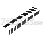 Autocollant - FOLIA TEC - CARDESIGN SHADES - Noir Matte - 77 x 9 cm - 2 pi&egrave;ces must