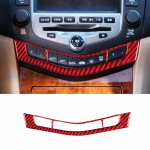 Car Interior Center Console Control Button Carbon Fiber sticker For Honda Accord Sedan 2003 2004 2005 2006 punane