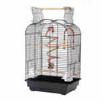 27-tolline linnupuuri komplekt Interaktiivne linnupuuri puidust statiiv, s&ouml;&ouml;tmistass 2 tk m&auml;nguasjadega must