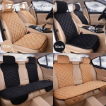 Autoistmekatete kaitsekomplekt Universaalne Auto eesmine tagatooli padi soe pl&uuml;&uuml;s autod istmekatted matt auto Front Khaki 1pc