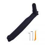 1 tk auto salongi reisijate uste t&otilde;mbek&auml;epide nahast v&auml;liskattega BMW X5 X6 E70 jaoks must