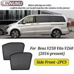 LINNUNU For mercedes benz V250 Vito V260 L magnetic Car sunshade window curtain mesh Block sunlight Interior accessory Sunscreen Side Front-2PCS