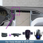 Tesla Model X 2016 2017 2018 jaoks  Fikseeritud kinnitusriba Alus Spetsiaalsed autotelefoni kinnitused Juhtmevaba laadimise tarvikud Only base no holder