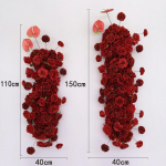 Isetehtud roosi ja pojengi lillekimp pulmadeks ja pildistamiseks 110cmx40cm Dark Red Rose