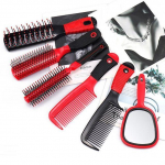 Gizmi - Hair Comb / Hair Brush / Mirror (various designs) Set of 2 - Hair Comb & Rectangle Hair Brush - Red