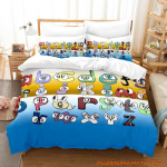 26 T&auml;hestiku Lugu Voodipesukomplekt Multikas Anime Kolmeosaline Komplekt T&auml;iskasvanu Laps Magamistuba Tekikoti Komplektid Valgustus 3D Tr&uuml;kk Kawaii EU Single(135*200cm)3pcs