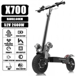 BAZARLAND30.Trottinette &eacute;lectrique pour adultes avec double moteur de 2 600 W, vitesse de pointe de 60km/h et 40 km d'autonomie. must