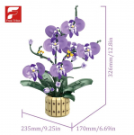 M&uuml;rgivabad 832 tk Phalaenopsis orhidee ehitusklotsid S&auml;ilitatud lillevaasi klotsid Kodukaunistus Laste DIY m&auml;nguasjad Romantilised p&uuml;hadekingitused