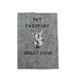 Great Dane I - Dog passport case, document case, gift for the traveller from the Art-Dog brand hall v&auml;rv
