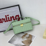2026 Uus Ehtne Nahast Naiste Kott Moodne Kootud 22 L&otilde;unakarbi Minisuuruses V&auml;ike Ruudukujuline K&auml;eshoitav &Otilde;la Crossbody 22x14x7cm piparm&uuml;ndiroheline v&auml;rv