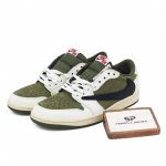Travis Scott X Air Jordan 1 Low OG ''Medium Olive'' Must Valge Meeste DM7866-200 41