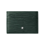 Montblanc 4810 Seeria Kuusnurkne Valge T&auml;he Logo 5 Kaardipesa Nahast Kaardihoidja Meeste kaardihoidja Briti-Roheline 130938 Basic Set (Bag+Dust Bag)