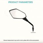 Mootorratta peegel 2tk E-Bike tahavaatepeeglid elektrombiline tagak&uuml;lg kumer 8mm 10mm s&uuml;sinikkiud