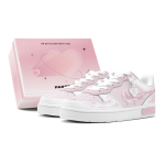 Nike Court Borough Slip Resistant Low top Skateboard Shoes GS Pink BQ5448-100(TeamS2-S-BOX) 39 white